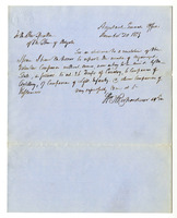 Virginia General Assembly, House of Delegates, Speaker, Executive communications, Letter of William H. Richardson, 1859 Dec. 20. Accession 23476l. State government records collection, The Library of Virginia, Richmond, Virginia. icon