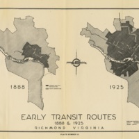 Early Transit Routes, 1888 and 1925, Bartholomew, 1943